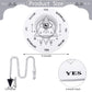 Jetec Wooden Pendulum Board Dowsing Divination Pendulum Witchcraft Altar Supplies With Crystal Necklace And Metaphysical Message Board Kit, 3.9 Inch(White)