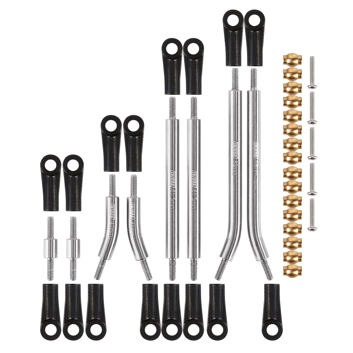 INJORA 23g High Clearance 4 Links Set RC Upgrade Parts for Axial SCX24 Deadbolt 90081 B17 1/24 RC Crawler Car Accessories, 8PCS(