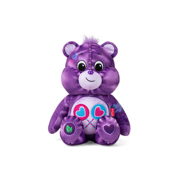 Care Bears 14'' Medium Plush Denim Bear - Share Bear - Purple Plushie For Ages 4+ - Stuffed Animal, Super Soft And Cuddly - Good
