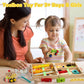TONZE Kids Tool Set - 34 PCS Wooden Montessori Tools for 3-4 Year Olds, Educational STEM Toys, Red, Medium Size