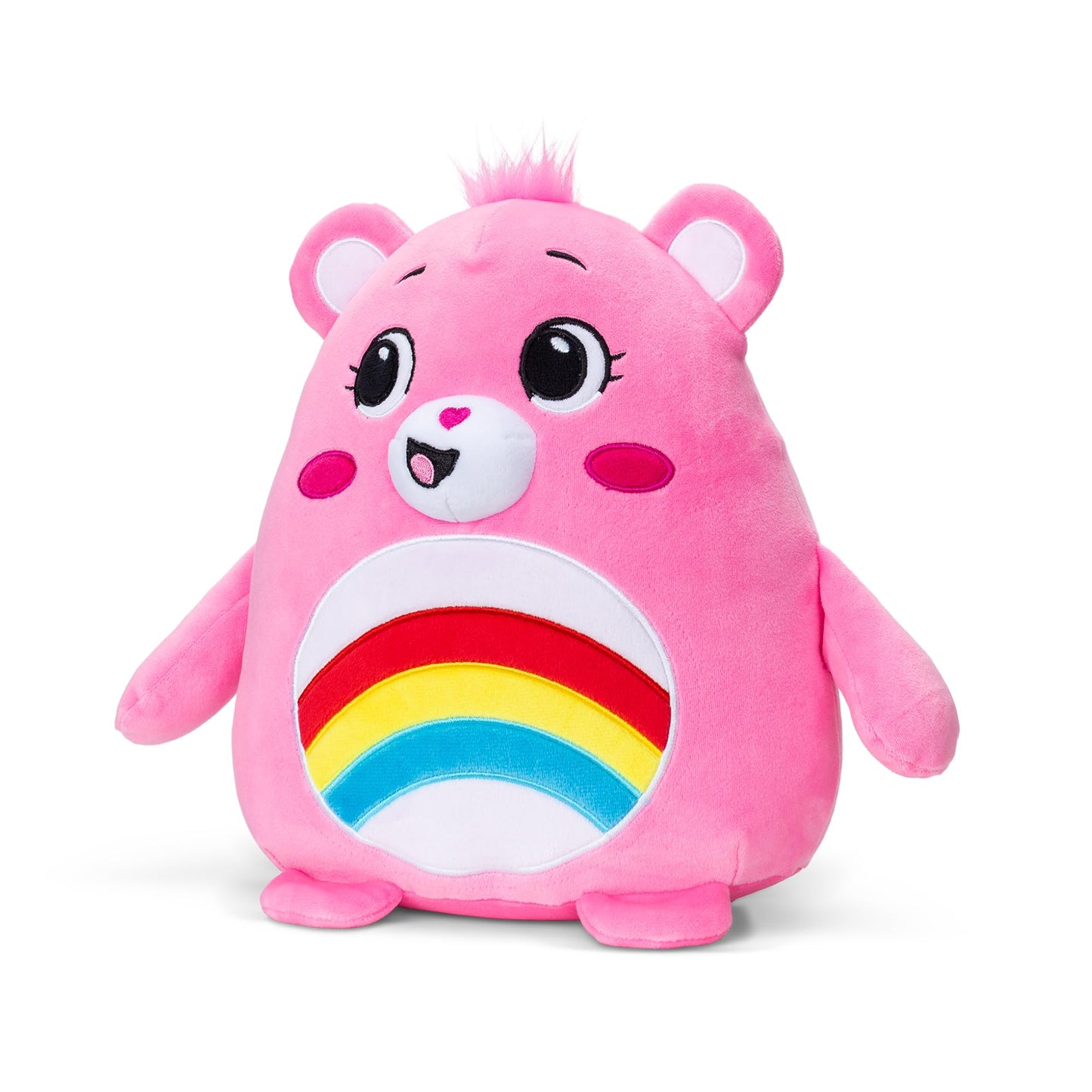 Care Bears Cheer Bear 10" Plush - Soft Pink Polyester Toy for Ages 4+, Medium Size, Huggable Design
