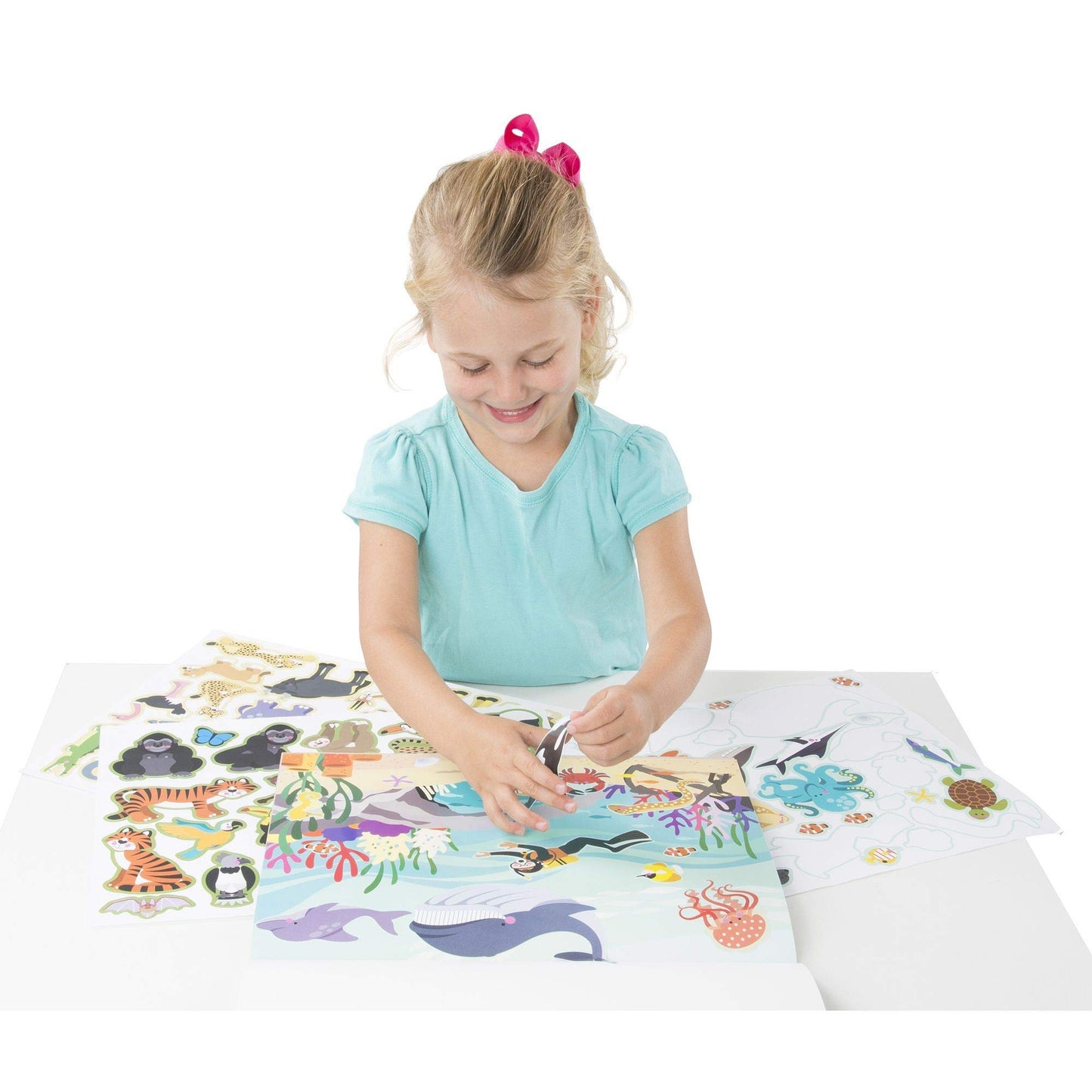 Melissa & Doug Reusable Sticker Pads Set - Habitats, Vehicles, and Adventures