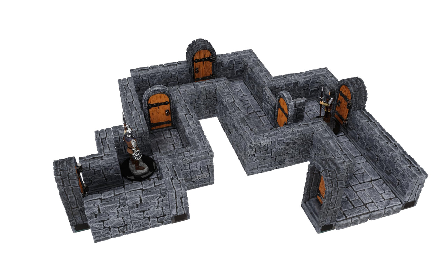 Warlock Tiles: Expansion – 1 In. Dungeon Straight Walls