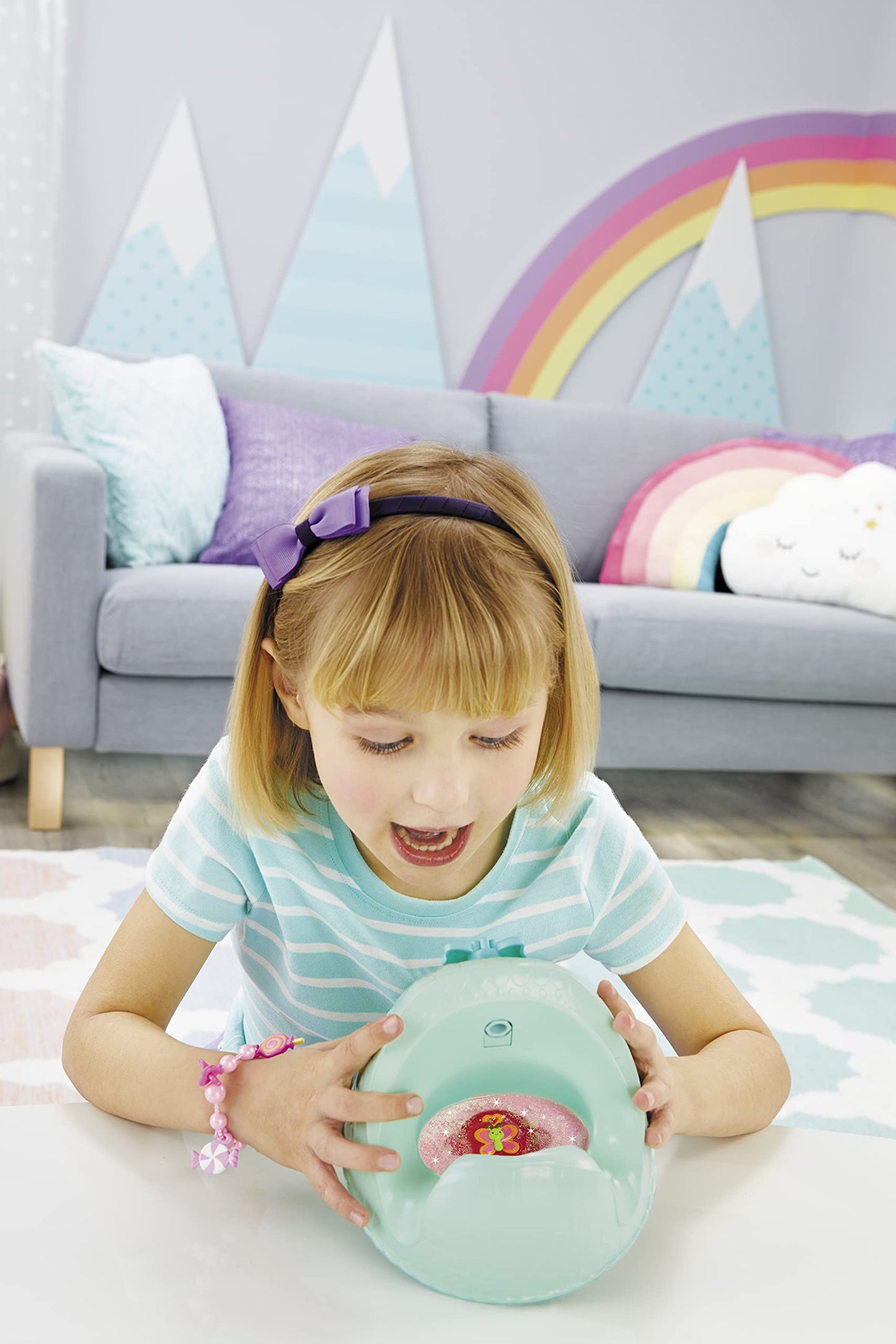 Baby Born Surprise Magic Potty Surprise Doll Blue Eyes with 30 + Magical Surprises | Doll Pees Glitter & Poops Surprise - Charms