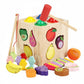 UJEAVETTE HandEye Coordination 4 in 1 Toy Set Fine Movement Skills Wooden Activity Box Educational Shape Sorting Toy Safe Mater