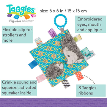 Taggies Crinkle Me Baby Toy  Heather Hedgehog