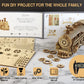 Uguter 3D Wooden Puzzles Train Locomotive Diy Gear Drive Mechanical Model Brain Teaser Games Stunning Gifts For Adults And Teens