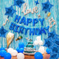 TONIFUL 30Pcs 18 Inch Large Blue Star Shape Foil Balloons Big Blue Stars Helium Mylar Ballons for Birthday Wedding Baby Shower A