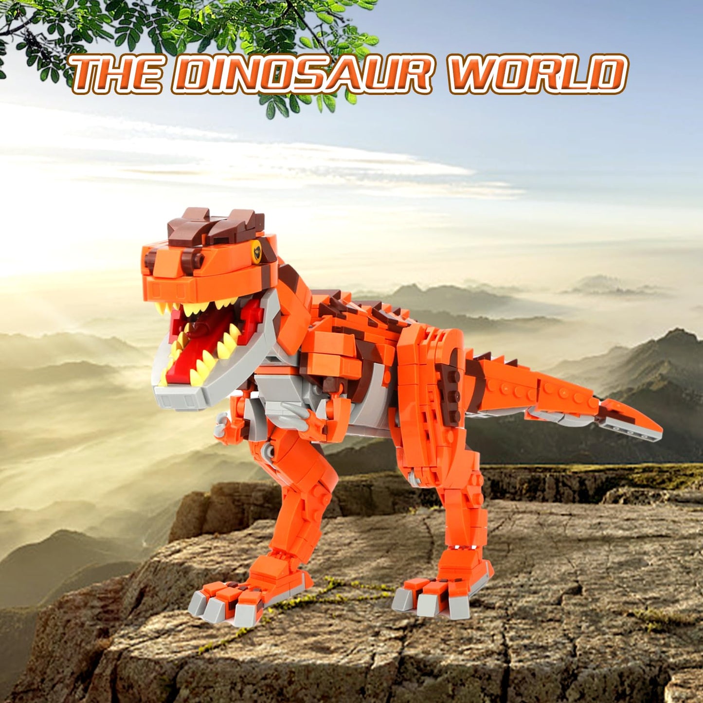 Seyaom Dinosaur Building Block Set, Giganotosaurus Building Toy Set, 656 Pcs Dinosaur Park World Model Construction, Educational
