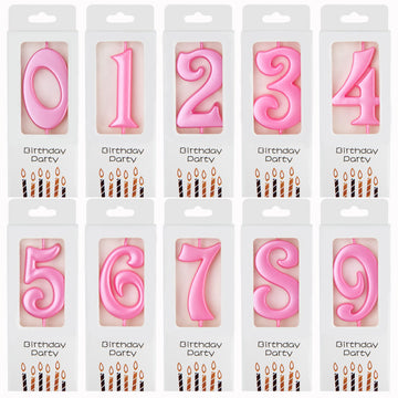 PHD CAKE 10-Count 0-9 Pink Number Birthday Candles, Number One Birthday, Pink Number Candles, Party Celebration, Baby Showers