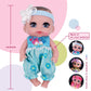 Beem Jun 6 Cute Small Baby Doll Newborn Baby All Vinyl Reborn Baby Dolls for Girls Swivel Mini Dolls 16 cm Crying Baby DIY Toys