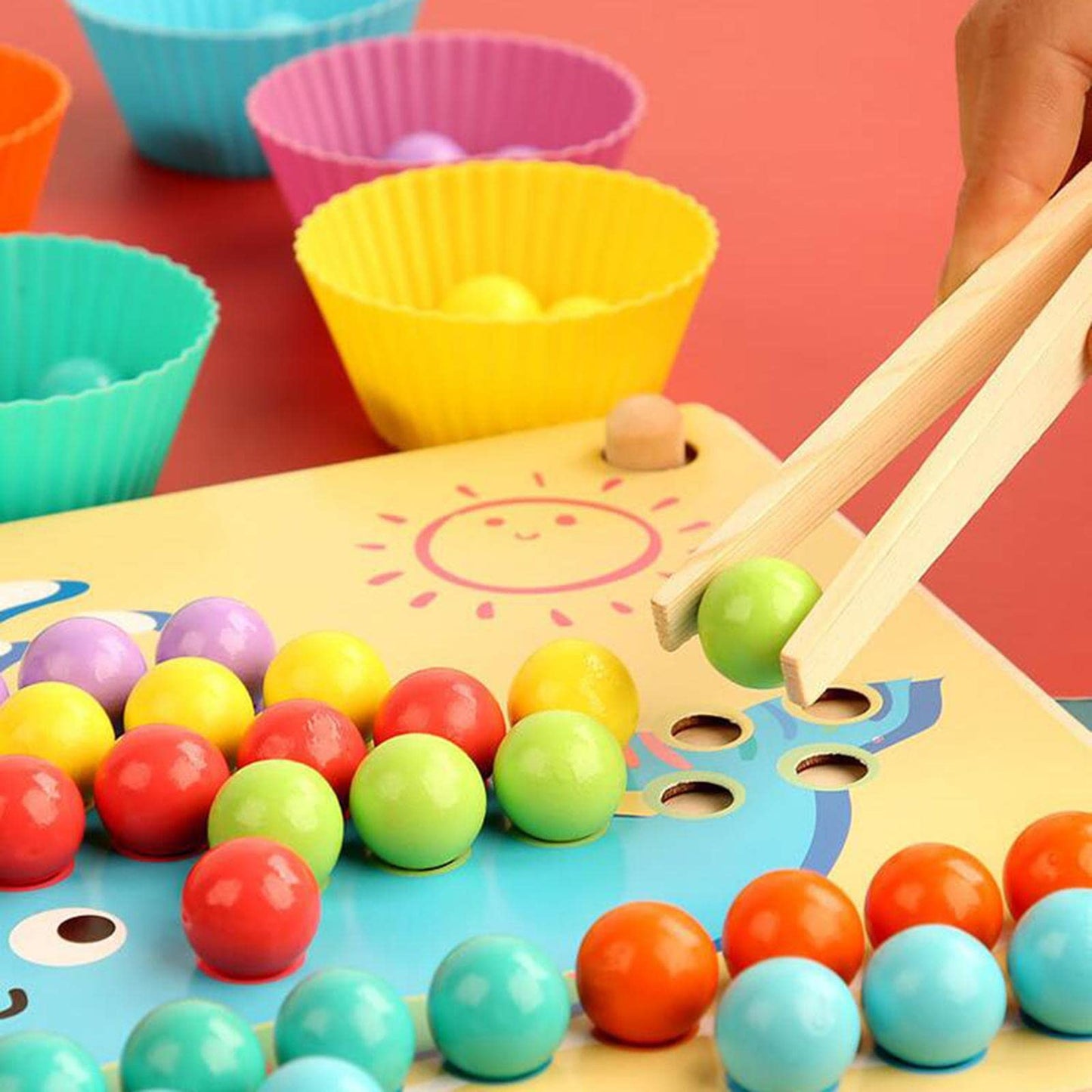 Atorse 1 Set Puzzle Wood Clip Beads Game Go Games Rainbow Toy Early Learning Toys|Toys & Hobbies | Preschool Toys & Pretend Play