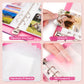A5 Kpop Photocard Binder  PU Leather 6-Ring Album with Magnetic Closure  Includes 30 Pack 4-Pocket Pages for 240 Cards  Card Holder for Trading and Collectible Cards (Rose)