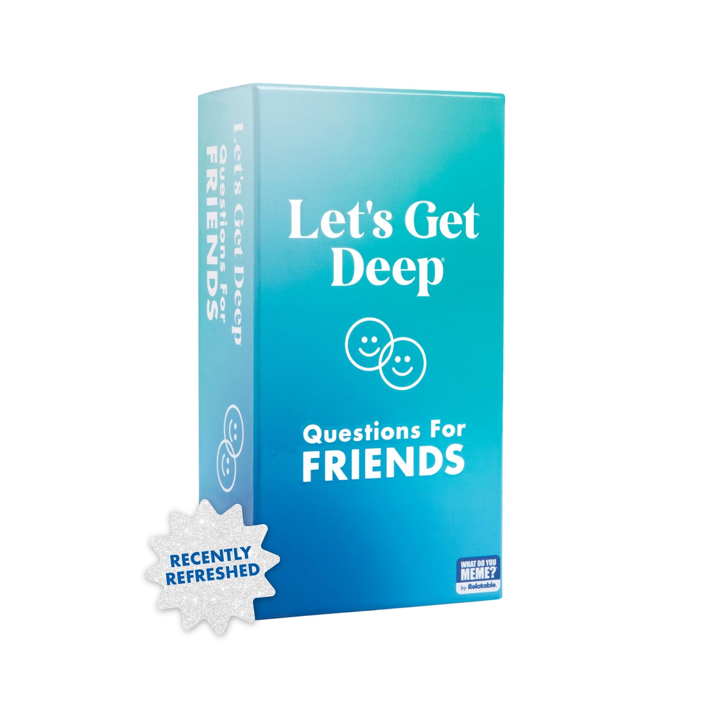 Let's Get Deep: Friends Edition by Relatable  Fun Group Card Game for Game Night  Perfect for Party Games with Friends  Includes 400 Question Cards  Three Increasingly Personal Levels