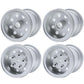 HOBOHY 4Pcs Aluminum Front and Rear Wheels Hub Rims with tire Lining/Built Sponge Kit for Tamiya CW01 Chassis Lunch Box G6-01 Mi