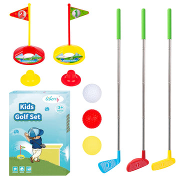 Liberry Kids Golf Club Set  Retractable Toy Golf Clubs for Toddlers  Mini Golf Set for Children Age 3 4 5 Years Old