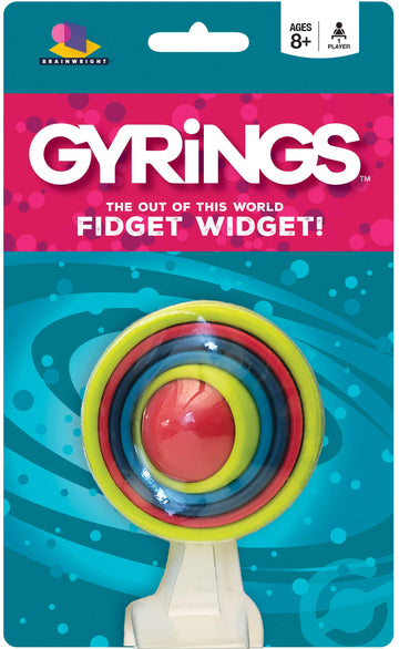 Brainwright Gyrings - The Out Of This World Fidget Widget! Multi-Colored, 5''