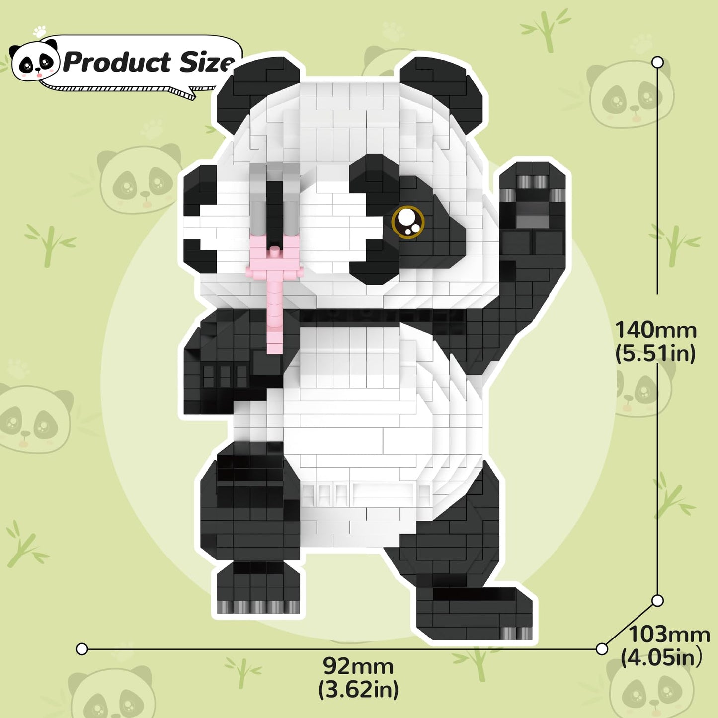Panda Micro Mini Building Toy Bricks For Adults, 1051 Pcs Mini Building Blocks Animals Sets For Goodie Bags, Party Favors For Boys Girls 12+ 14+, Christmas Birthday Gift For Kids, Carnival Prizes