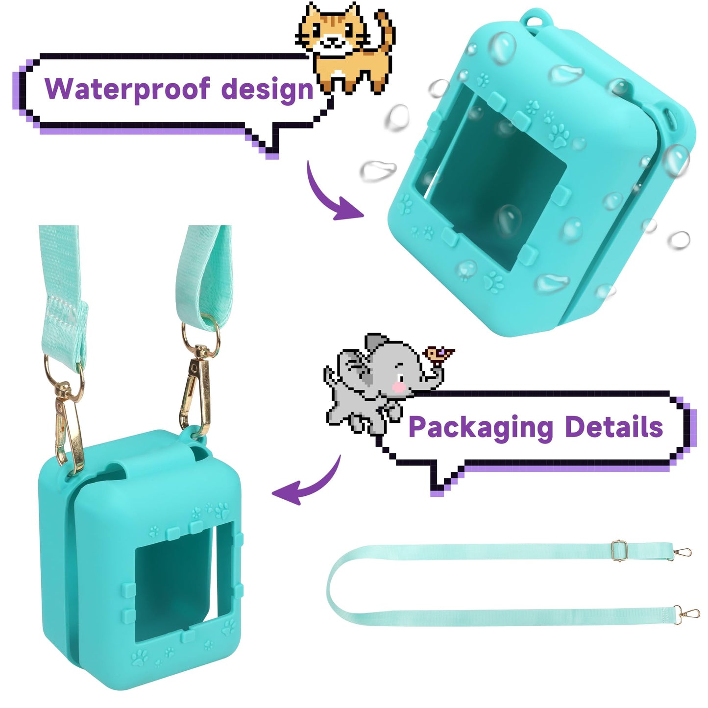 Silicone Cover Case With Lanyard For Bitzee Interactive Toy Digital Pet And Accessories