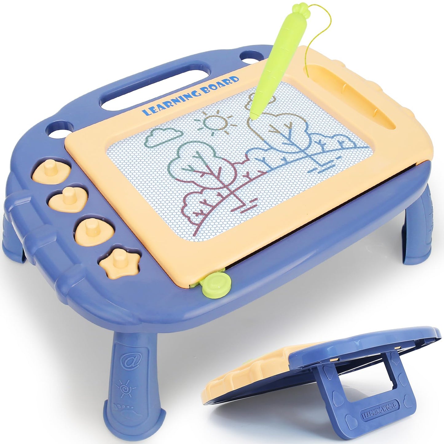 LZZAPJ Magnetic Drawing Board, Doodle Board Toddler Toys for Ages 2-4, Drawing Pad Etch Learning Sketch Toys for Toddlers 1-3 Ta