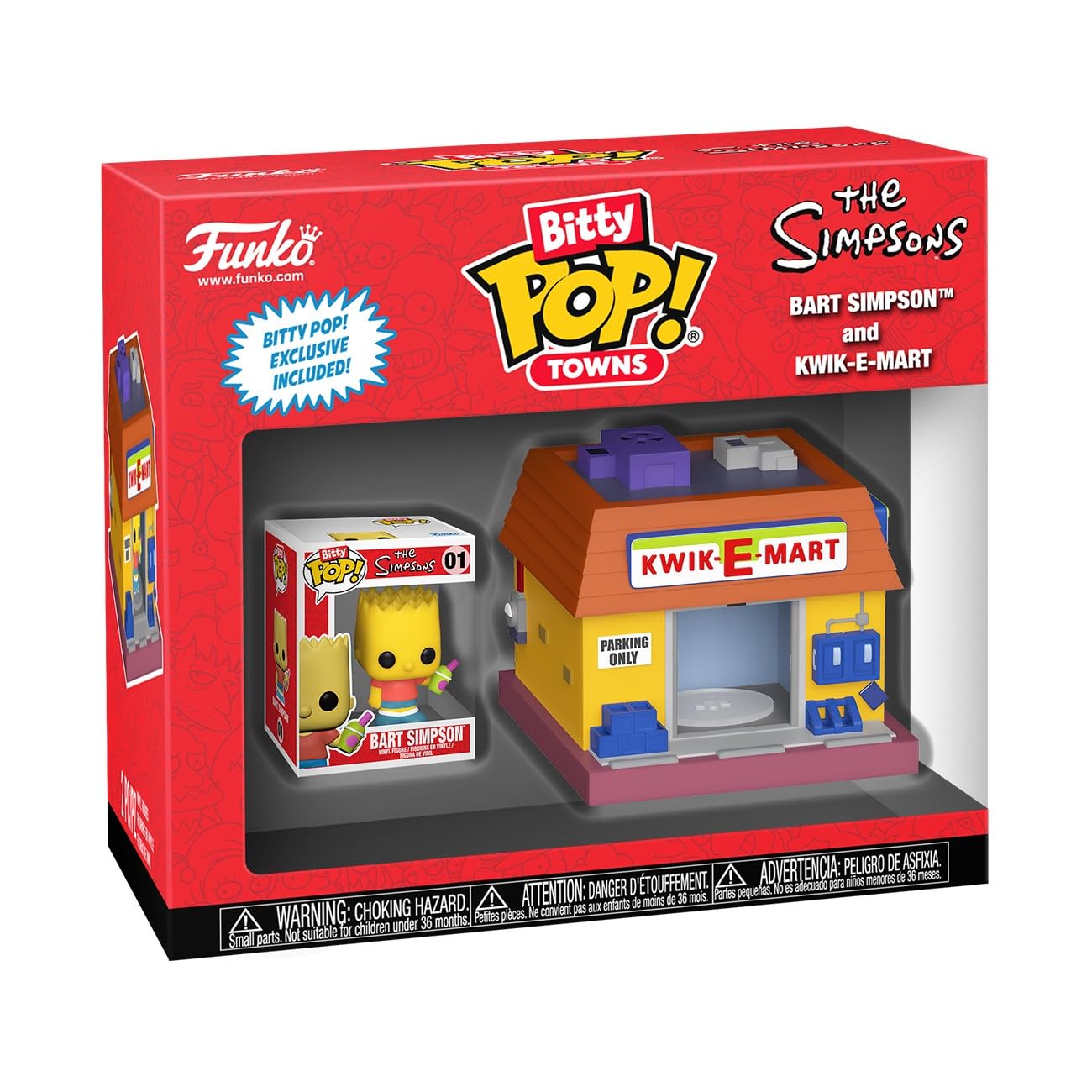 Funko Pop Bitty Town: Simpsons - Bart Simpson and Kwik-E-Mart - The Simpsons - Collectable Vinyl Figure - Gift Idea - Official Merchandise - Toys for Kids & mature-themeds - Cartoon/Animation Fans