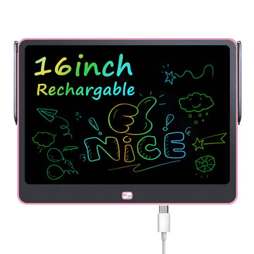 Rechargeable 16 inch LCD Writing Tablet, Large Colorful Drawing Tablet, Doodle Board for Ages 3-12 Years Old Boys Girls, Electro