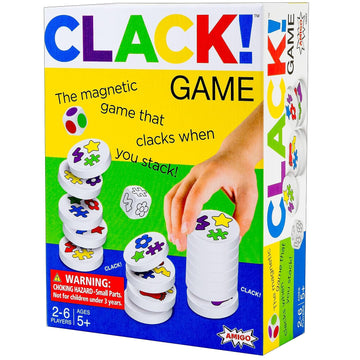 Amigo Games Clack! Categories - Exciting Kids Magnetic Stacking Game For 2-8 Players Ages 7+ | Fun, Educational, & Fast-Paced Fa