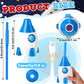 Tanlade Space Cups Bulk Plastic Rocket Shape Cups Rocket Bottles with Straws Universe Themed Party Favor Gift Supplies, Reusable