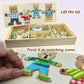 Lilybeauty Wooden Bear Family Dress-Up Puzzle Box For Toddlers(72Pcs),Change Clothes Puzzle Games, Preschool Learning Activities