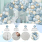 Ilafm 150Pcs Dusty Baby Blue Balloon Arch Garland Kit, Sand White Slate Fog Pastel Baby Blue Balloons Metallic Gold For Boy Baby
