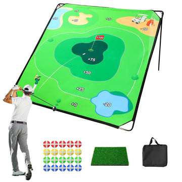 Sjehome Golf Chipping Game, 70''X70'' Play Outdoor Sticky Golf For Adults, Indoor Golf Practice For Family Yard Game (Chipping G