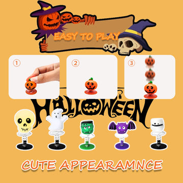 Dshengoo 24 Pcs Halloween Jumping Popper Toys,Spring Launchers Party Favors Supplies For Kids,Pinata,Goodie Bags,Classroom Prizes,12 Styles