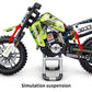 Mesiondy Motorcycle Toy Building Blocks Kit, 476 Pieces, Green, Model MY015, Plastic STEM Bricks for Boys & Adults
