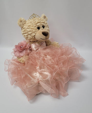 KINNEX COLLECTIONS SINCE 1997 20 Quince Anos Quinceanera Last Doll Teddy Bear with Dress (Centerpiece) ~ ARC16832-30R (Rose Gold