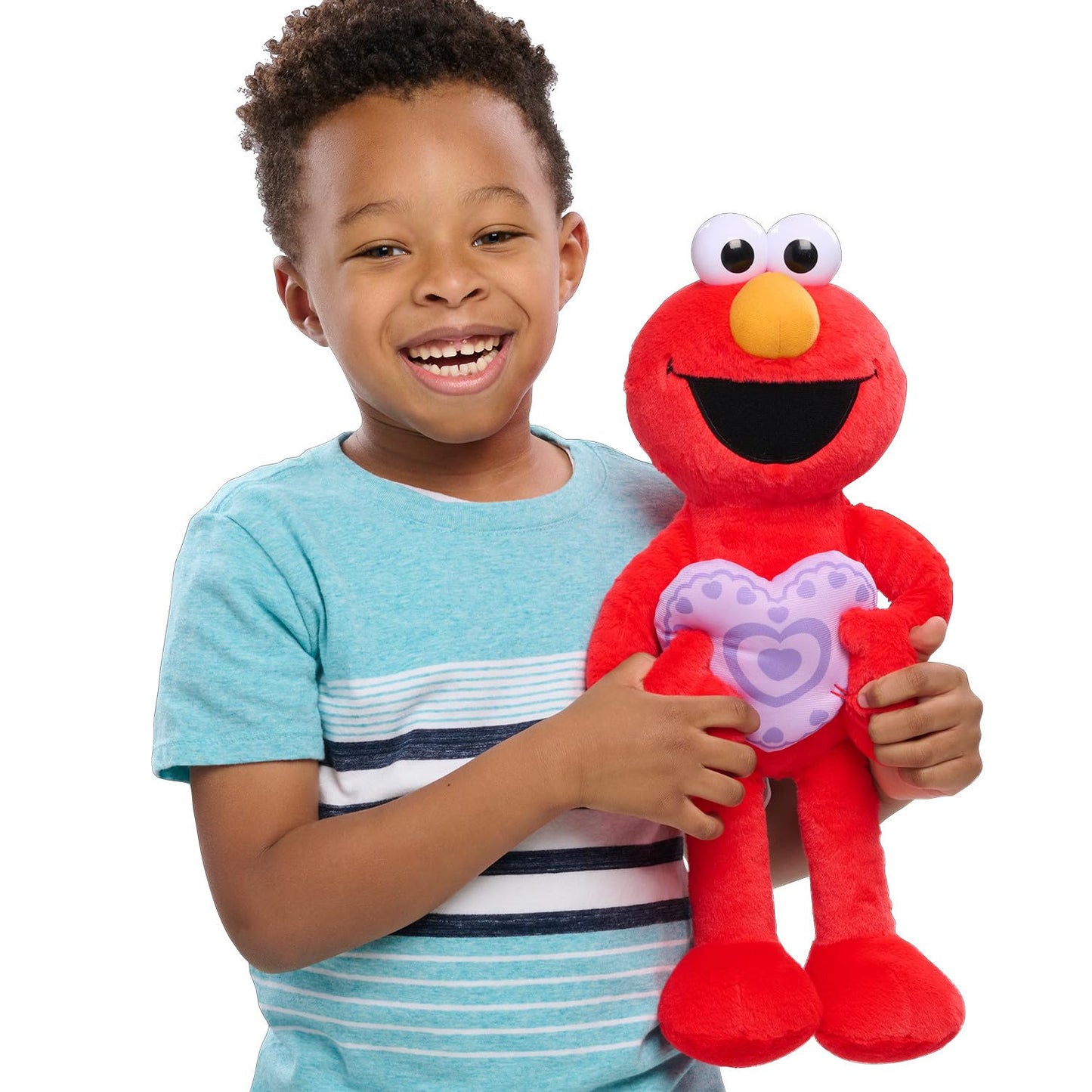 Just Play Sesame Street Sweet Love 15-Inch Large Plush Elmo Stuffed Animal, Red, Soft Plushie, Kids Toys For Ages 18 Month