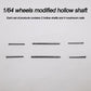 20 Set 1/64 Scale Wheels Modified Hollow Shaft & Mushroom Nails Suitable For 1 64 Scale Diecast Cars Diy Tires (Each Set Contain