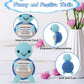 Positive Turtle Crochet  Mini Crochet Turtle Funny Emotional Support Animal Small Crochet Plush Toy with Positive Messages Cheer up Knitted Doll for Women Inspirational Gift Party Decoration(Blue)