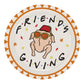 Arsemica Friendsgiving Paper Plates, 50 Count Disposable Thanksgiving Dinner Plates, Friendsgiving Party Decor Supplies, Funny F