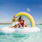 FUNBOY Giant Inflatable Luxury Rainbow Cloud Island Daybed Pool Float with Cup Holders - Perfect for Summer Pool Parties and Entertainment