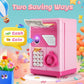 Electronic Piggy Bank For Kids Safe 2024, Pink Money Savings Bank With Password & Face Id Simulation, Mini Atm Safe Coin Bank Wi