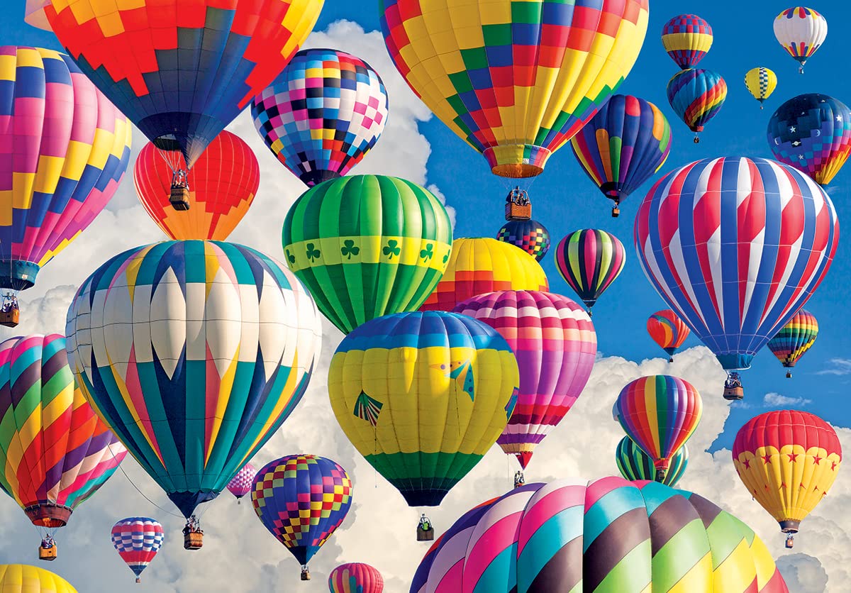 KODAK PREMIUM PUZZLES 1500 Piece Jigsaw Puzzle - Hot Air Balloons Above The Clouds, Multi Colored, 23" x 33", Model 8900ZZAY