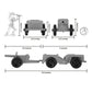 Timmee Combat Patrol Willys & Artillery - Gray 4Pc Playset Usa Made