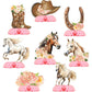 Pau1Hami1ton 8 PCS Girl Horse Theme Honeycomb Table Centerpieces Decorations,Cake Table or Room Decor - Easy to Assemble& Reusab