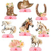 Pau1Hami1ton 8 PCS Girl Horse Theme Honeycomb Table Centerpieces Decorations,Cake Table or Room Decor - Easy to Assemble& Reusab