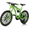 Risopen 1:8 Scale Die-Cast Alloy Mini Mountain Bike Bicycle Model Toy Finger BMX Toy Desktop Decoration Crafts for Cycling Lovers(Green)