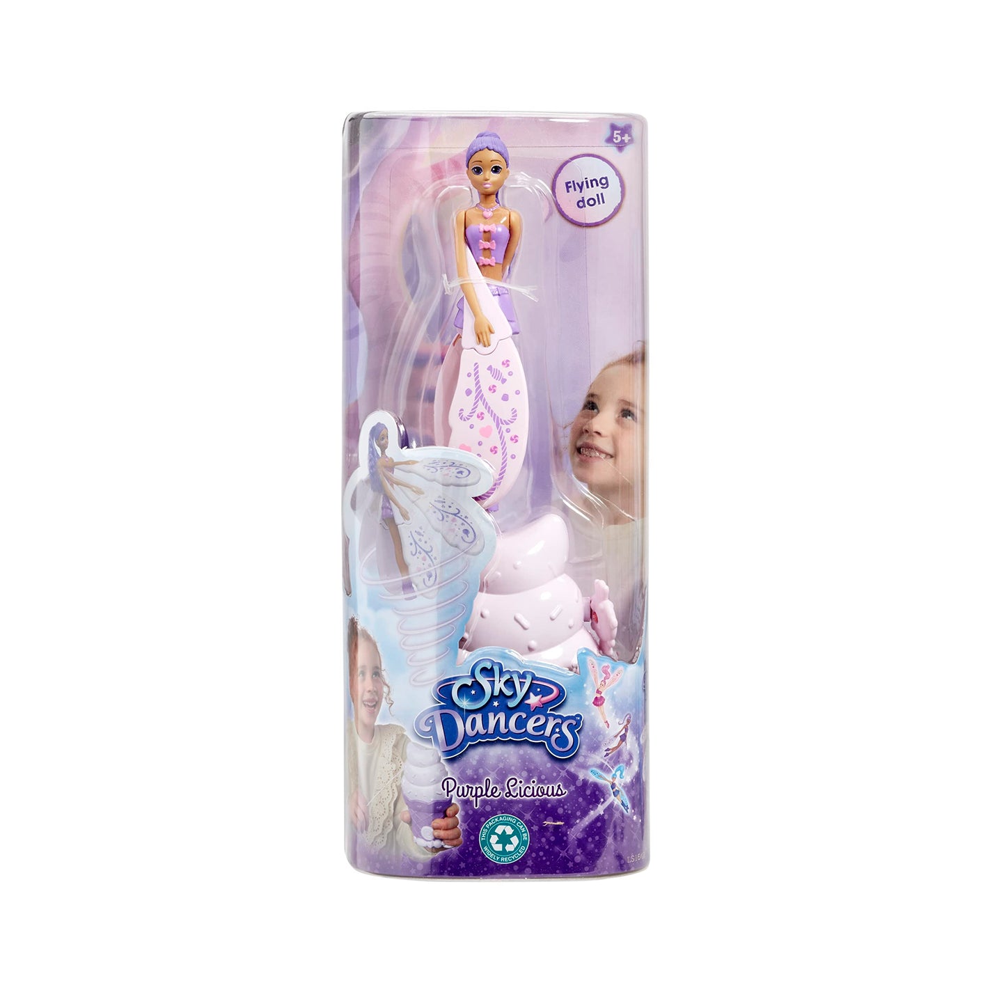 Sky Dancers: Purple Licious | Pull The Cord and Watch as She Makes a Dazzling Dance Through Mid-Air! | Flying Doll Toy | No Batt
