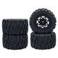 RC 2.8 ''Tires and Wheel Rim 12mm Hex for1/10 Monster Truck HPI HSP Savage XS TM Flux ARRMA GORGON KDM, Set of 4