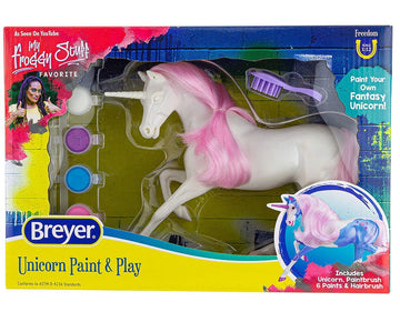 Breyer Horses Freedom Series Unicorn Paint & Play | Brushable Mane And Tail | 1:12 Scale | Model #4236, Yellow