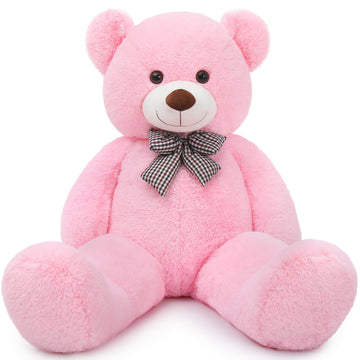Maogolan Huge Pink Stuffed Animals 47 Inch Life Size Cute Teddy Bears Big Giant Teddy 4 Feet For Baby Girls Shower Decorations