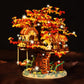 Hjplpxh Cherry Blossom Bonsai Tree House Building Blocks Set With Acrylic Display Box, Plants Flowers Treehouse Architecture Mic